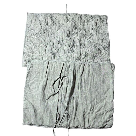 Restoration hardware 100% linen sham pillow cases textured close tie back - Picture 1 of 3